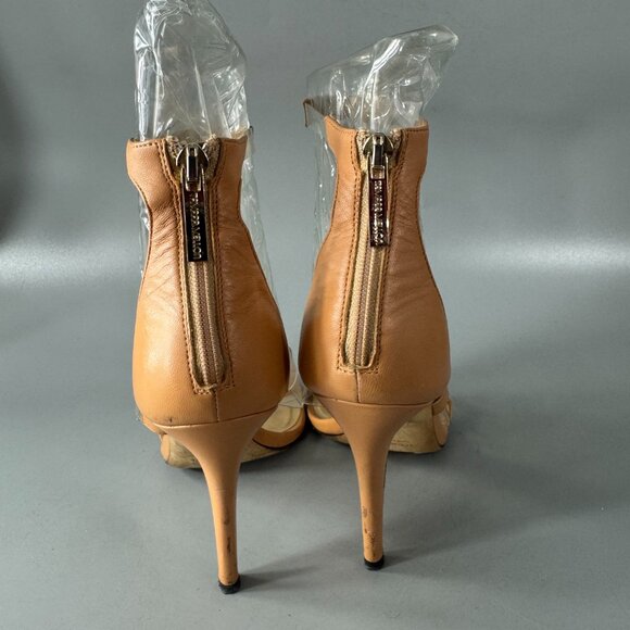 Tamara Mellon Beige Strappy Transparent Strap Detail Heel, Size 37 - Picture 9 of 14